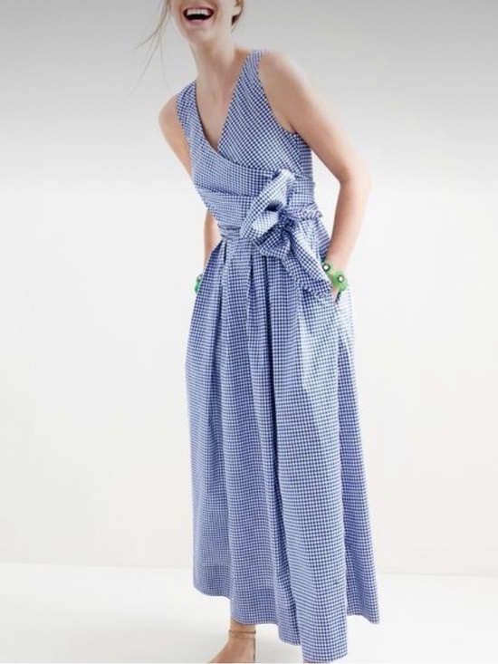 J. Crew Dresses & Skirts - J. Crew Pleated V-neck dress in stripe